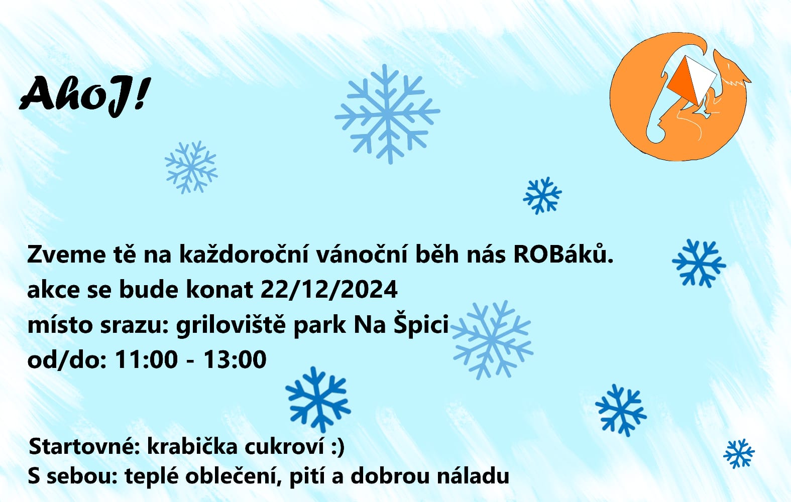 pozvánka vánoční běh